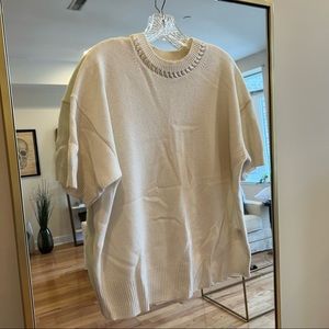 Theory Mixed Trim Pullover in Cashmere